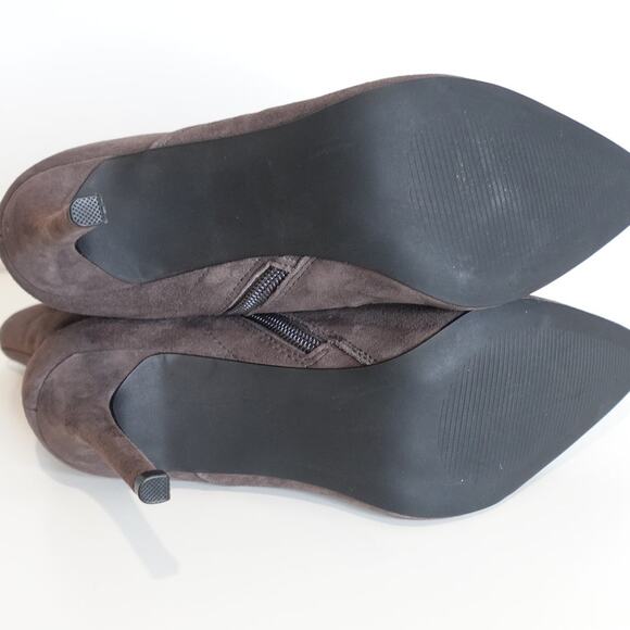 Steve Madden Jinx Mocha Suede/ Stiletto Heel /ANKLE Booties - Picture 9 of 10